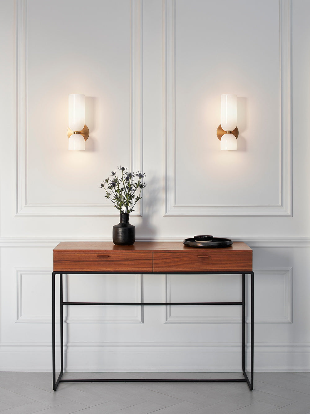Chime Modern Minimalist Brass Glass Wall Lamp - Letslighting