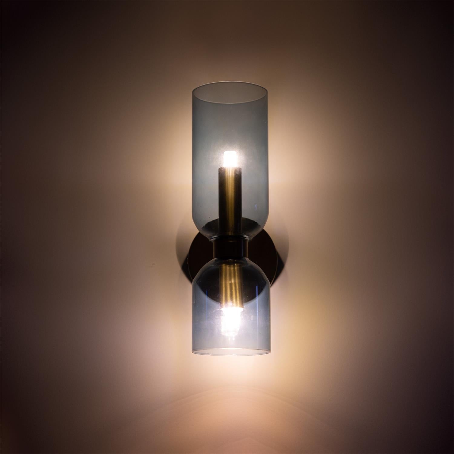 Chime Modern Minimalist Brass Glass Wall Lamp - Letslighting