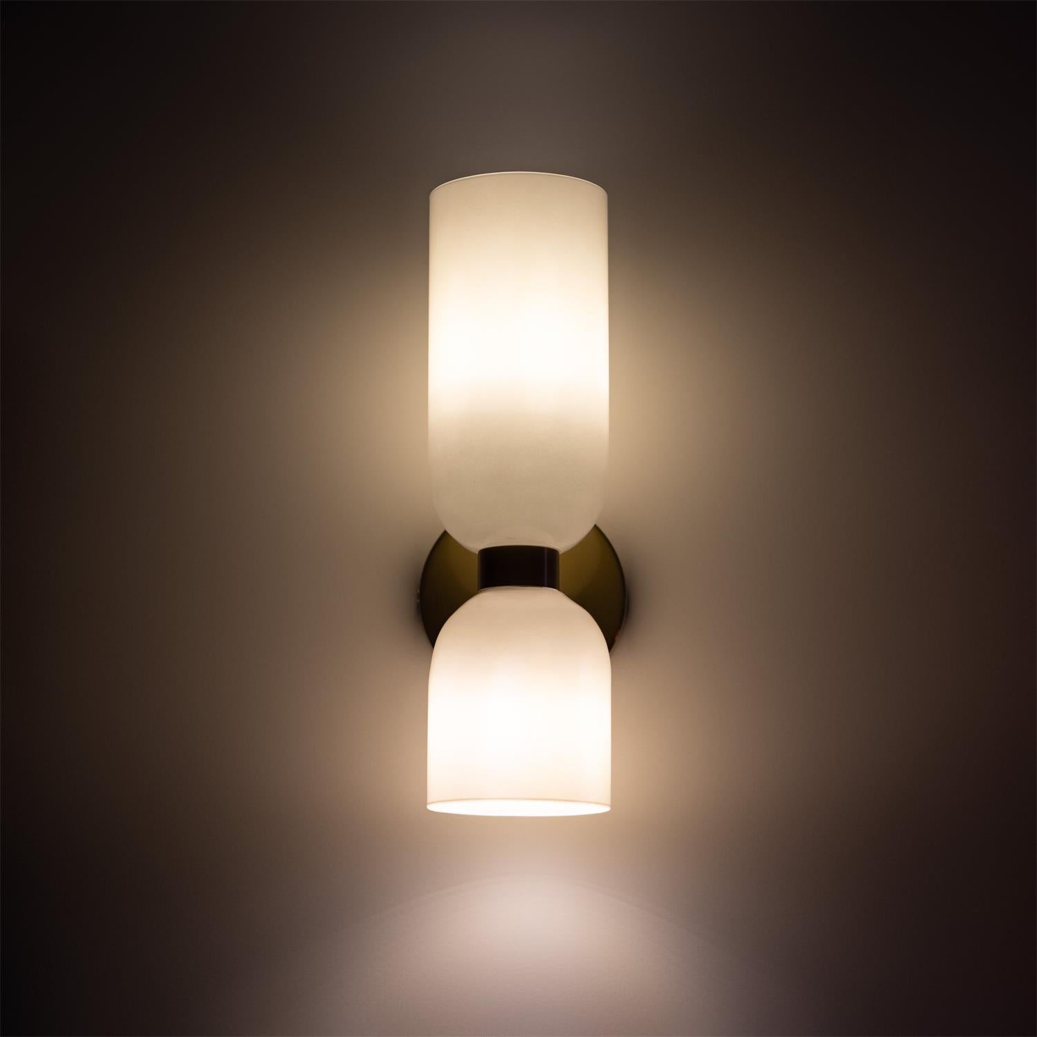 Chime Modern Minimalist Brass Glass Wall Lamp - Letslighting