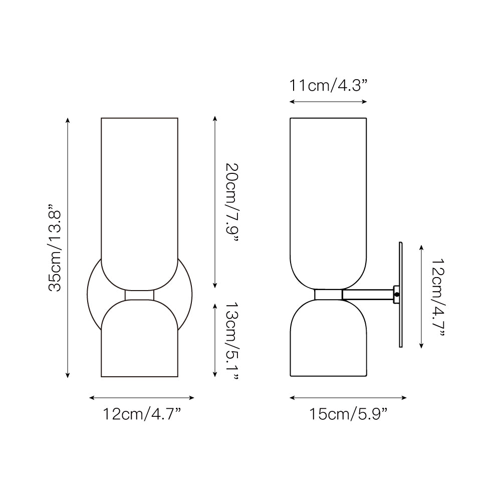 Chime Modern Minimalist Brass Glass Wall Lamp - Letslighting