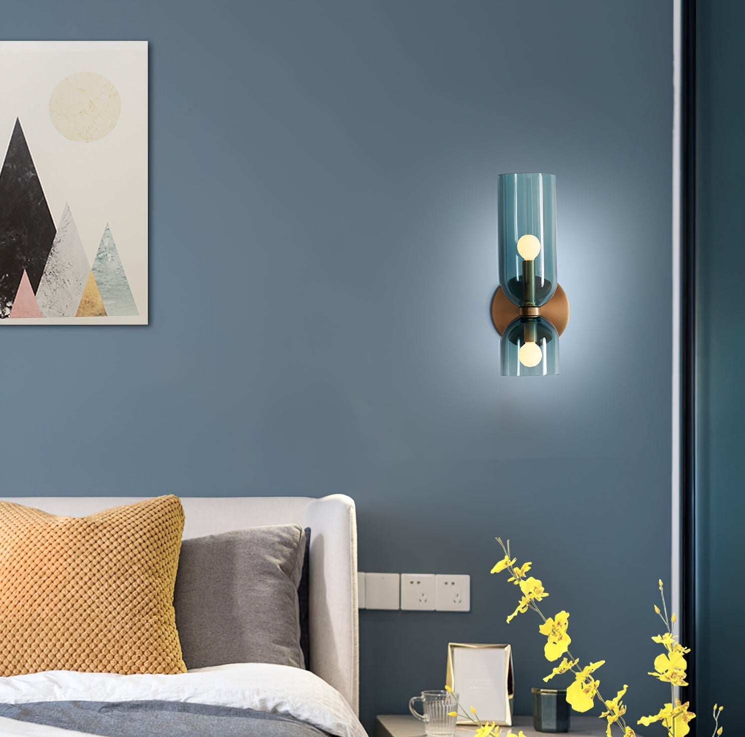 Chime Modern Minimalist Brass Glass Wall Lamp - Letslighting