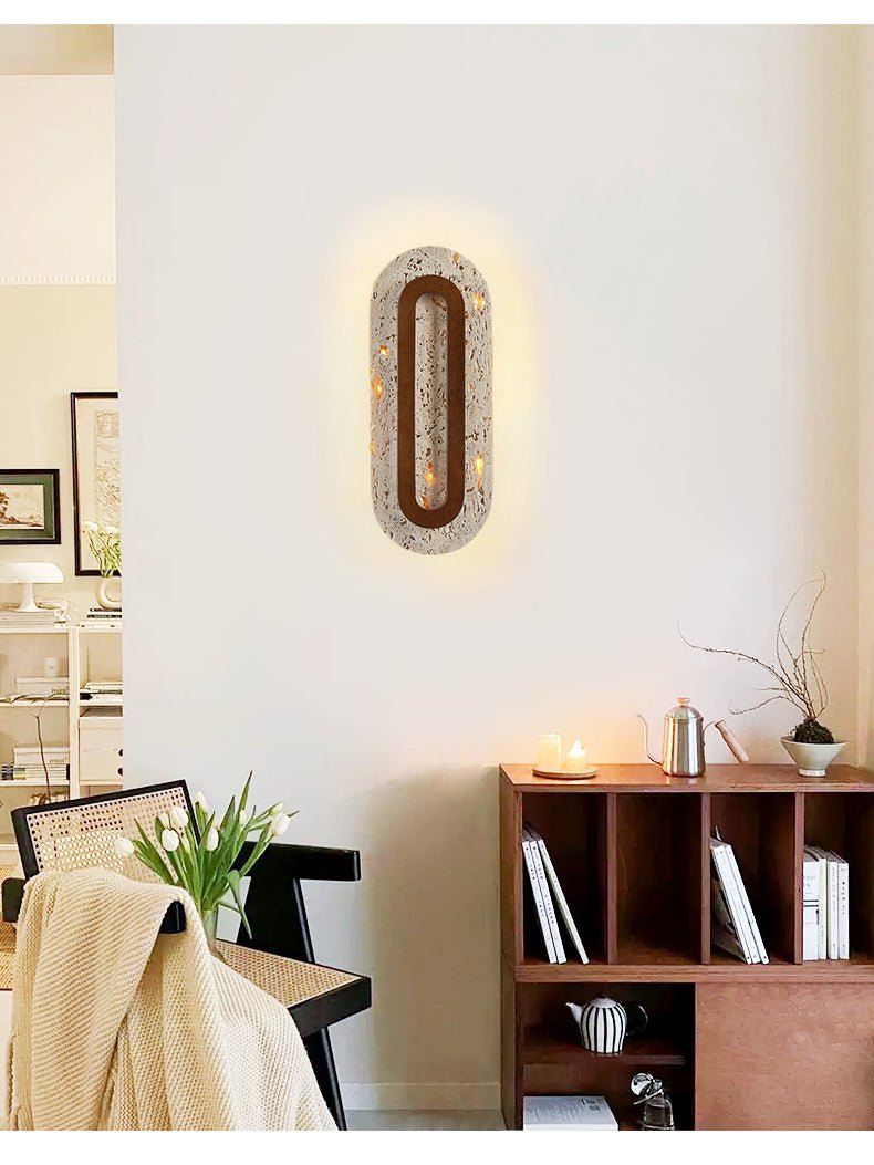 Edrin Modern Travertine Wall Light