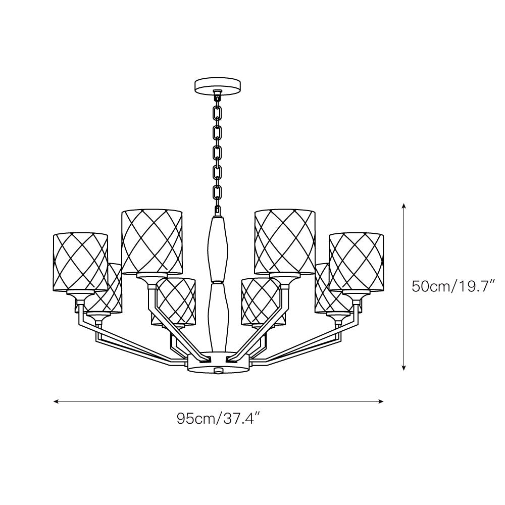 Dew Postmodern Luxury Brass Glass Chandelier - Letslighting