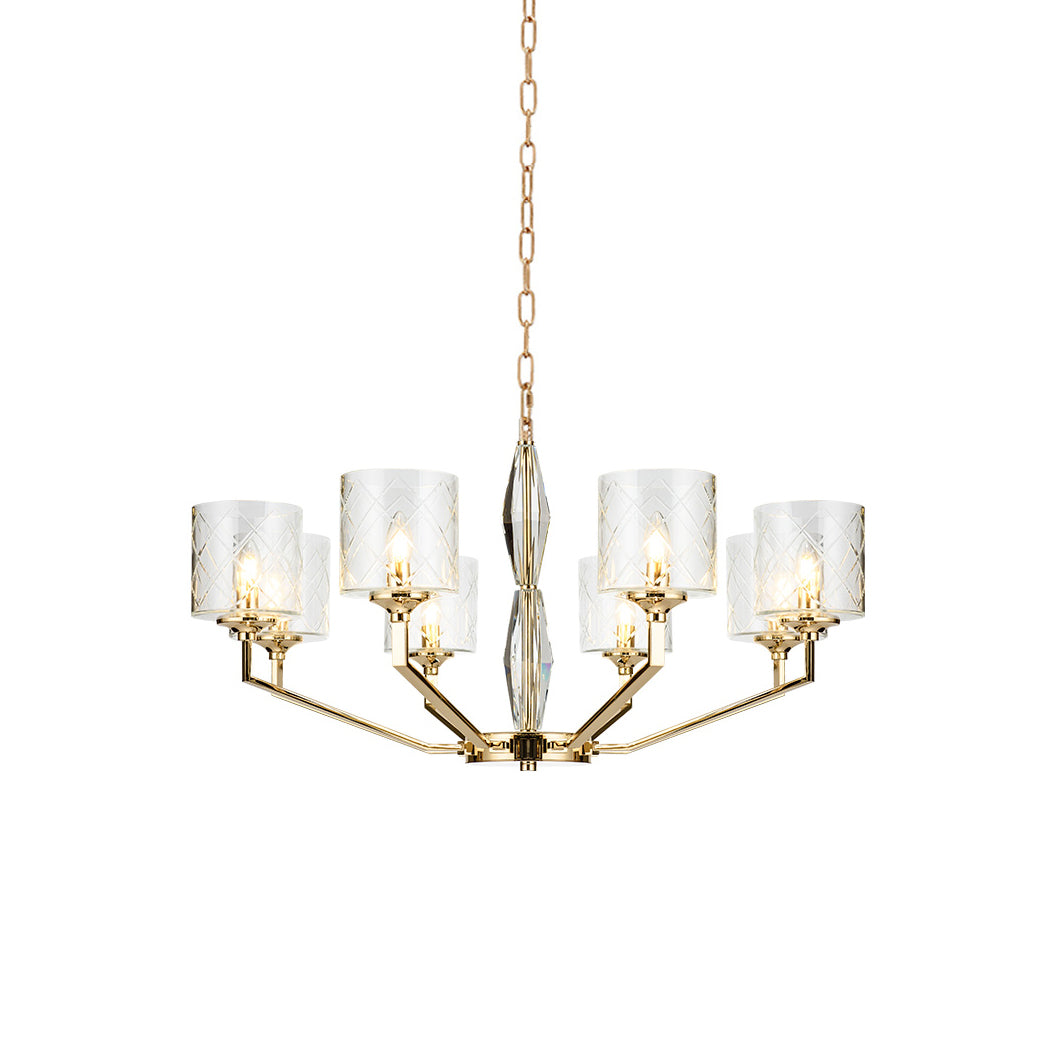 Dew Postmodern Luxury Brass Glass Chandelier - Letslighting