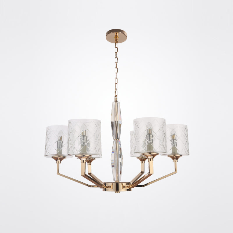 Dew Postmodern Luxury Brass Glass Chandelier - Letslighting