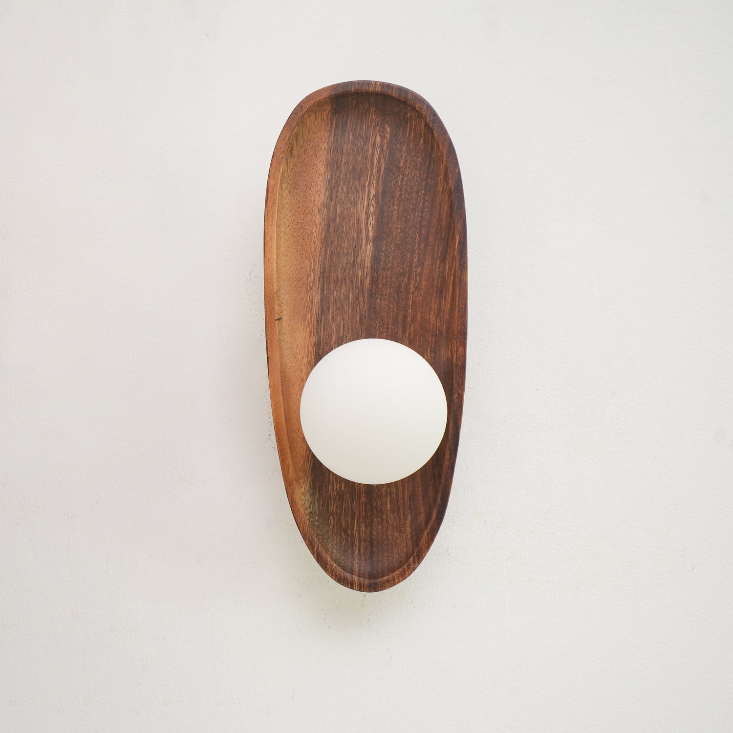 Keith Modern Minimalist Wood Glass Wall Lamp - Letslighting