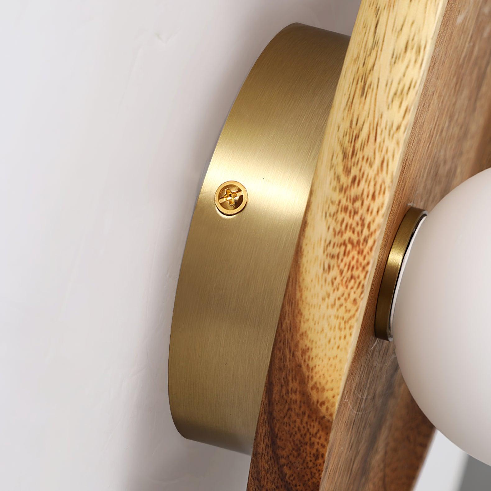 Keith Modern Minimalist Wood Glass Wall Lamp - Letslighting