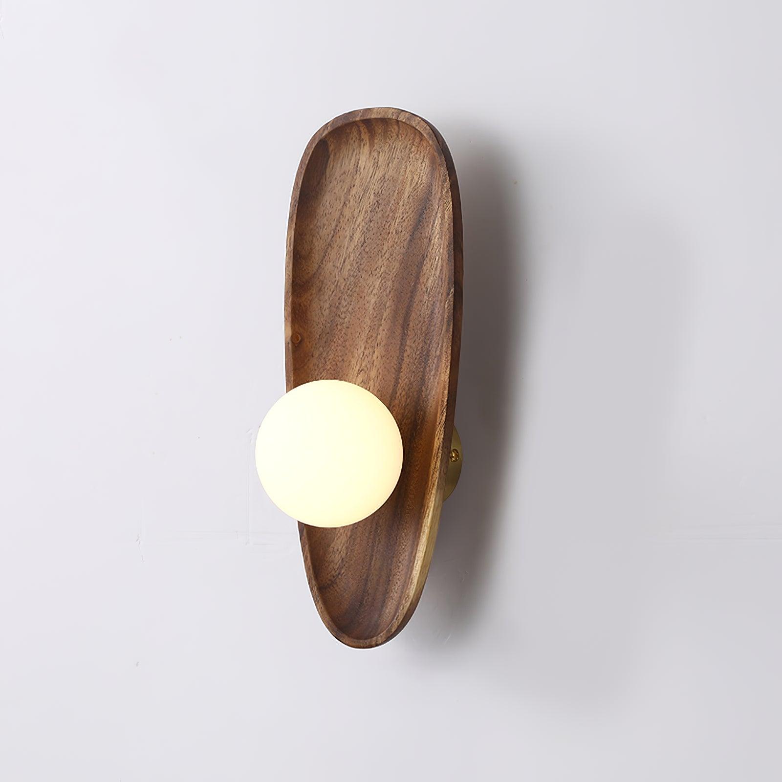 Keith Modern Minimalist Wood Glass Wall Lamp - Letslighting