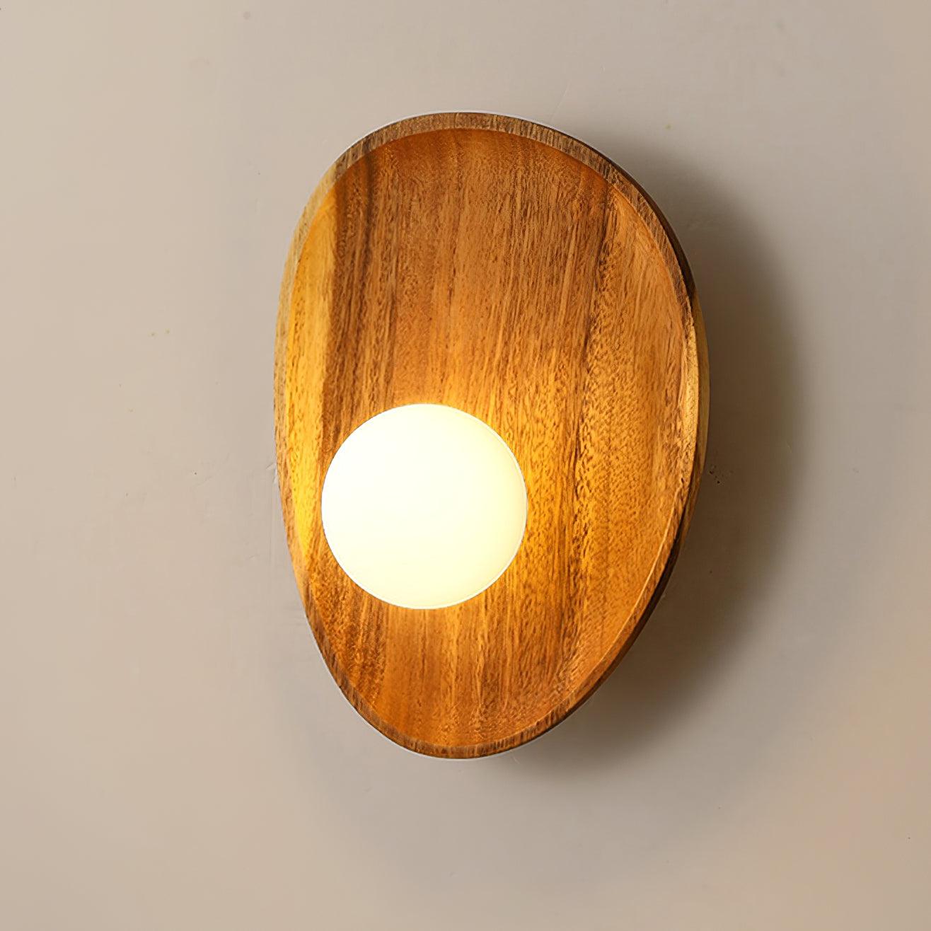 Keith Modern Minimalist Wood Glass Wall Lamp - Letslighting