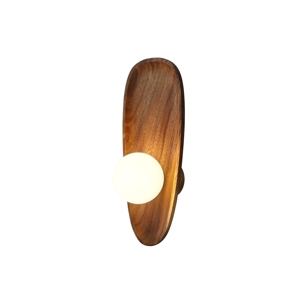 Keith Modern Minimalist Wood Glass Wall Lamp - Letslighting