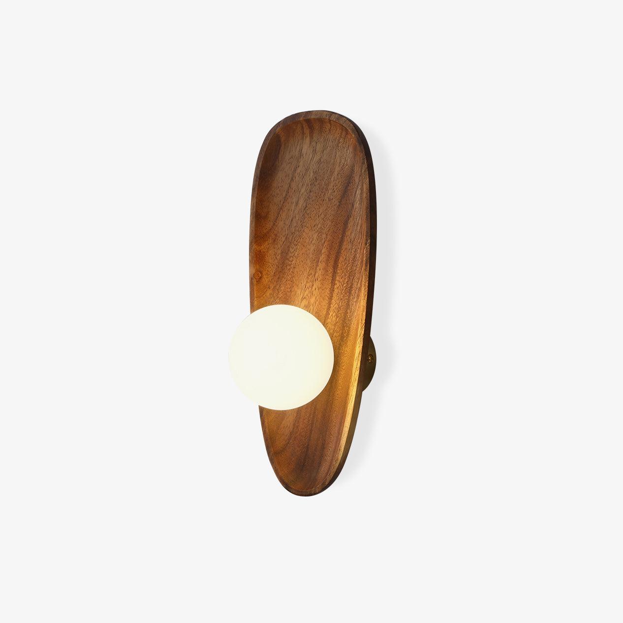 Keith Modern Minimalist Wood Glass Wall Lamp - Letslighting
