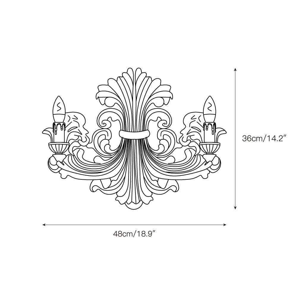 Eon Premium Elegance Traditional Plaster Wall Lamp - Letslighting