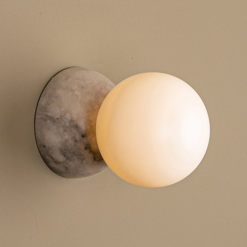Fable Modern Minimalist Marble Glass Wall Lamp - Letslighting