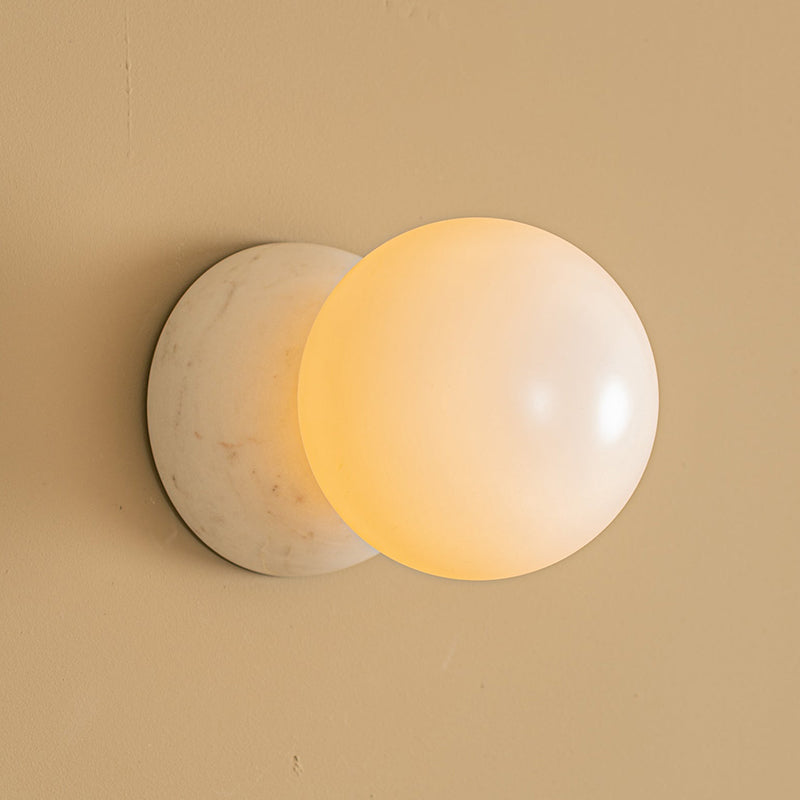 Fable Modern Minimalist Marble Glass Wall Lamp - Letslighting