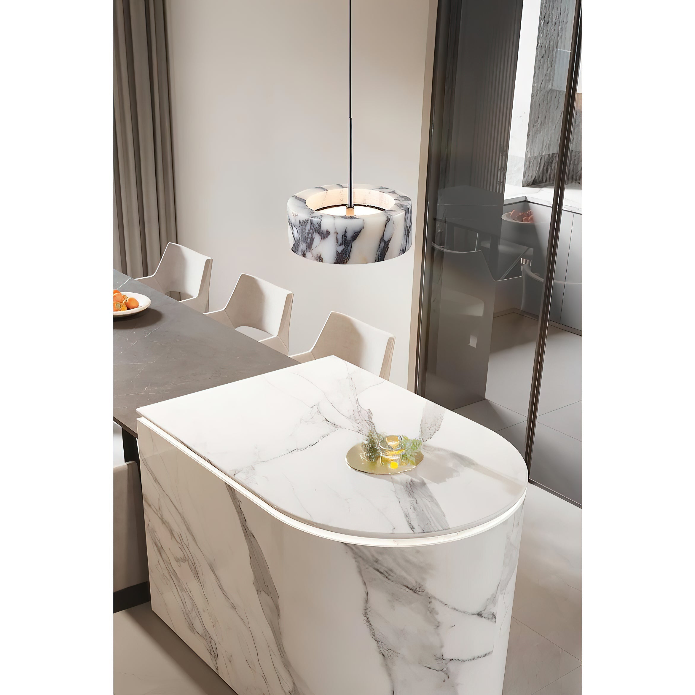 Glide Modern Minimalist Marble Pendant Lamp - Letslighting