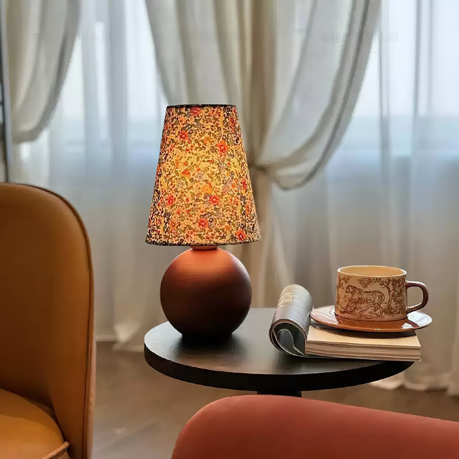 Flora Vintage Wood Table Lamp - Letslighting
