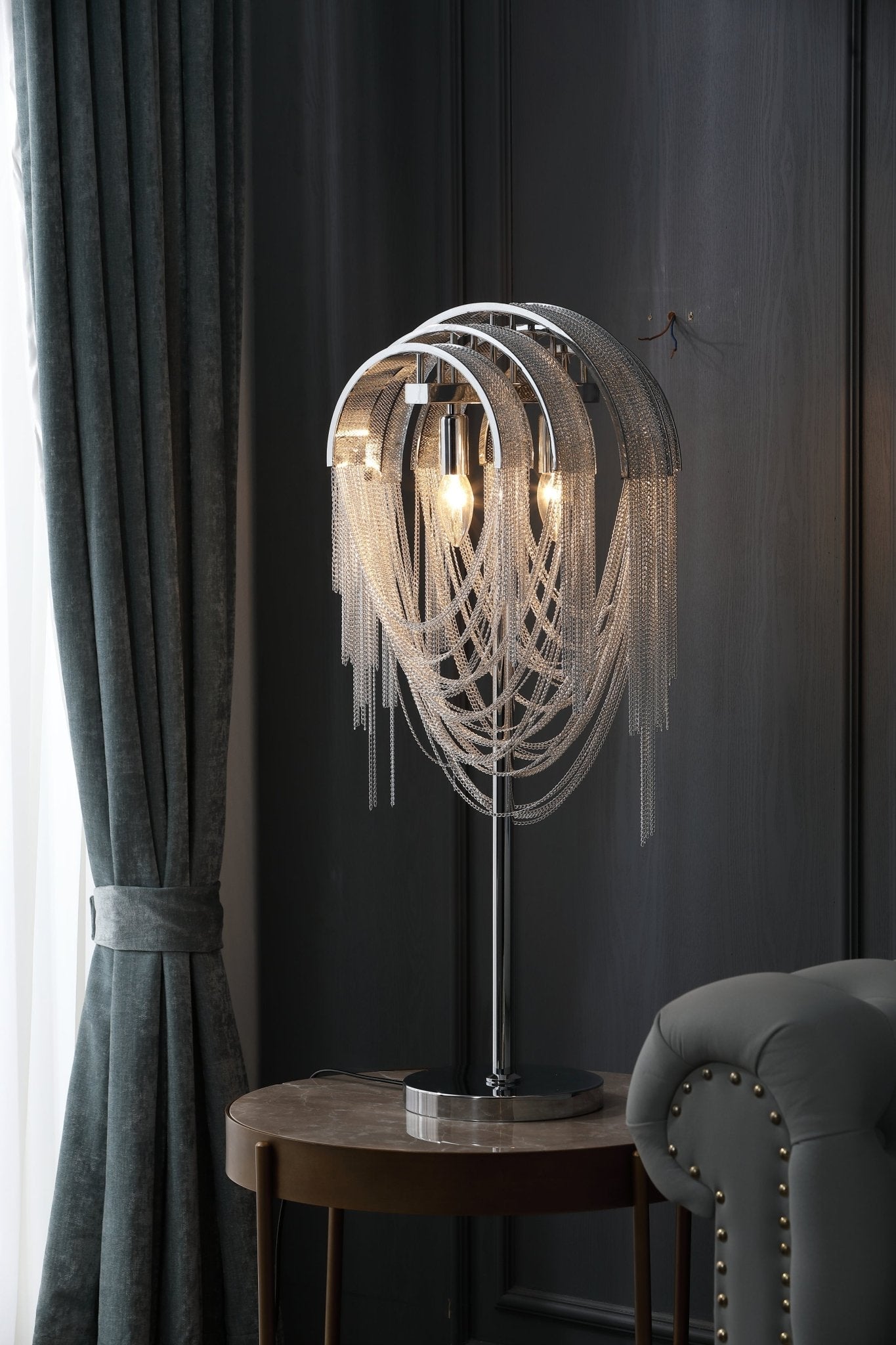 Cascadia Steel Artistic Table Lamp - Letslighting