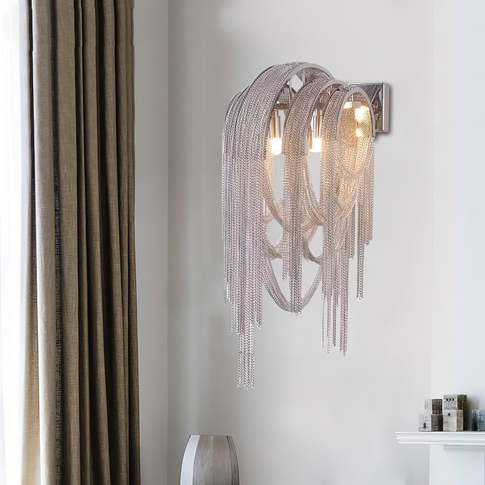 Chains Postmodern Luxury Tassel Wall Lamp - Letslighting