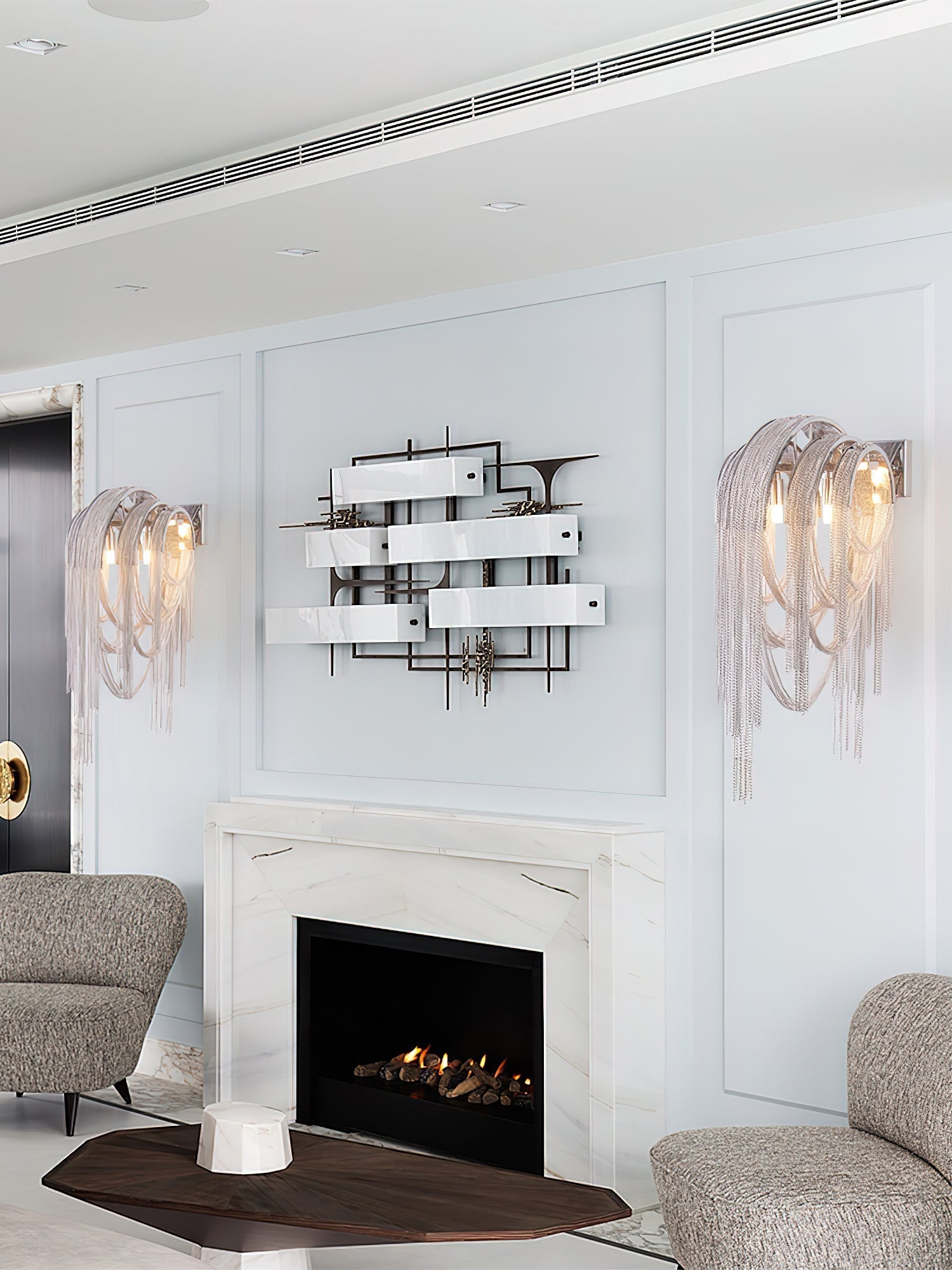 Chains Postmodern Luxury Tassel Wall Lamp - Letslighting