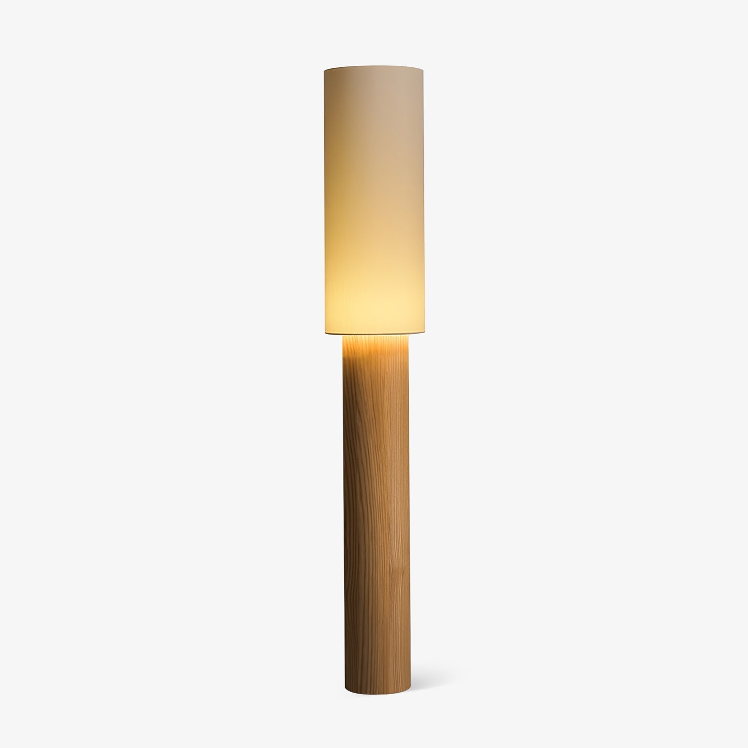Uvynir Cylindrical Wood Floor Lamp - Letslighting