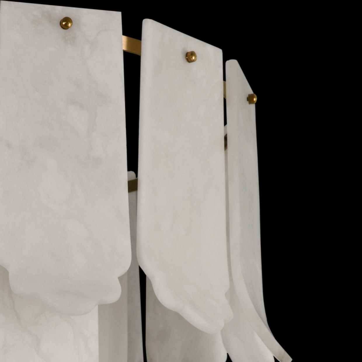Hue Postmodern Luxury Brass Alabaster Chandelier - Letslighting