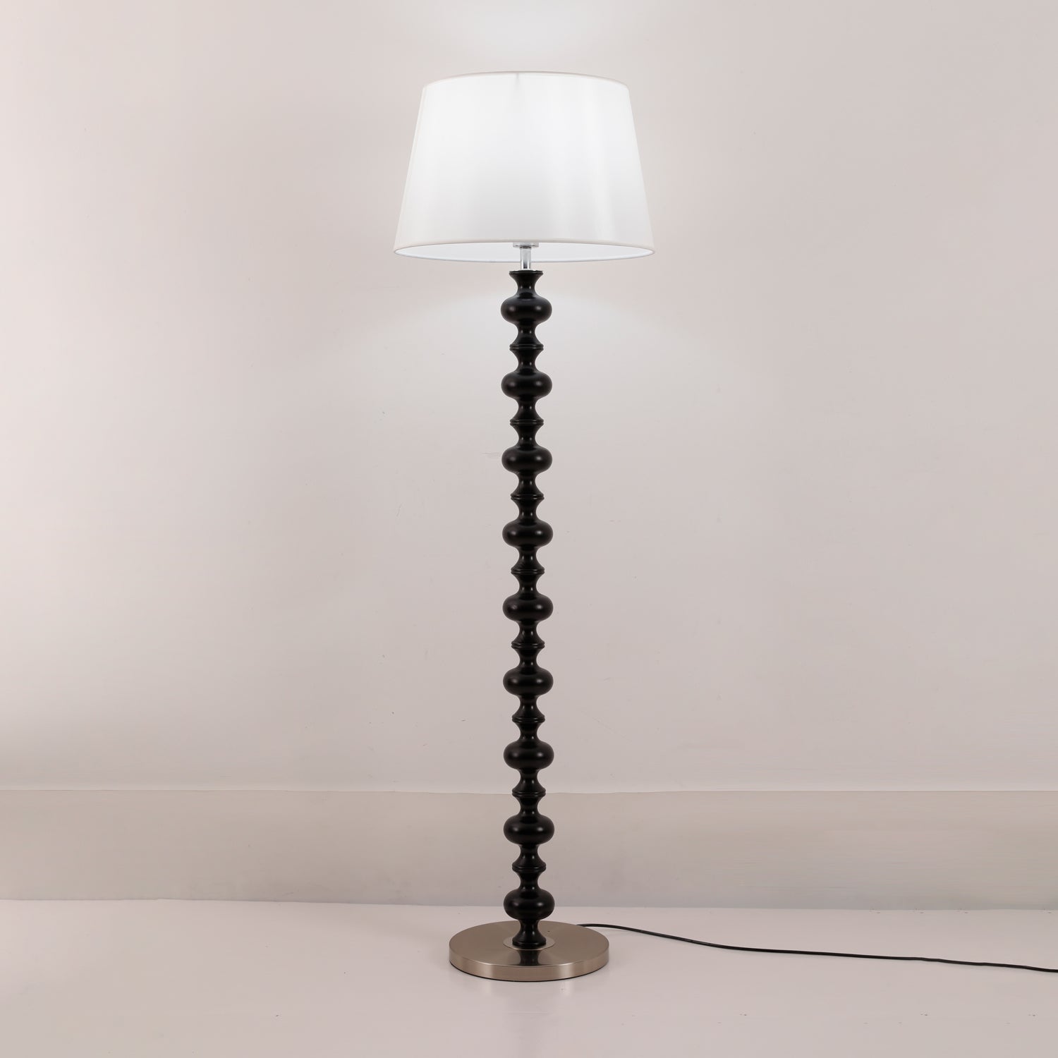 Vespe Wood Fabric Floor Lamp - Letslighting