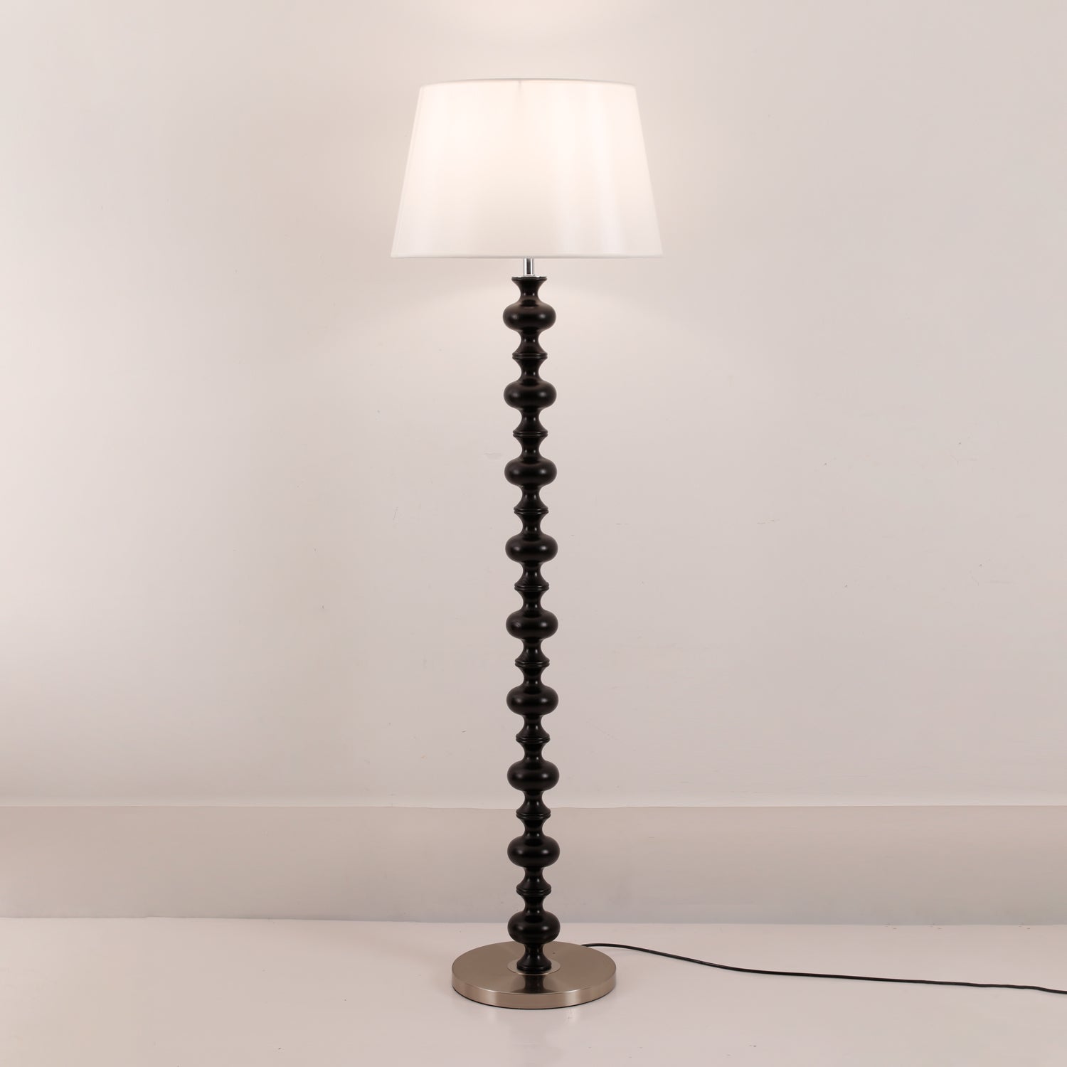 Vespe Wood Fabric Floor Lamp - Letslighting