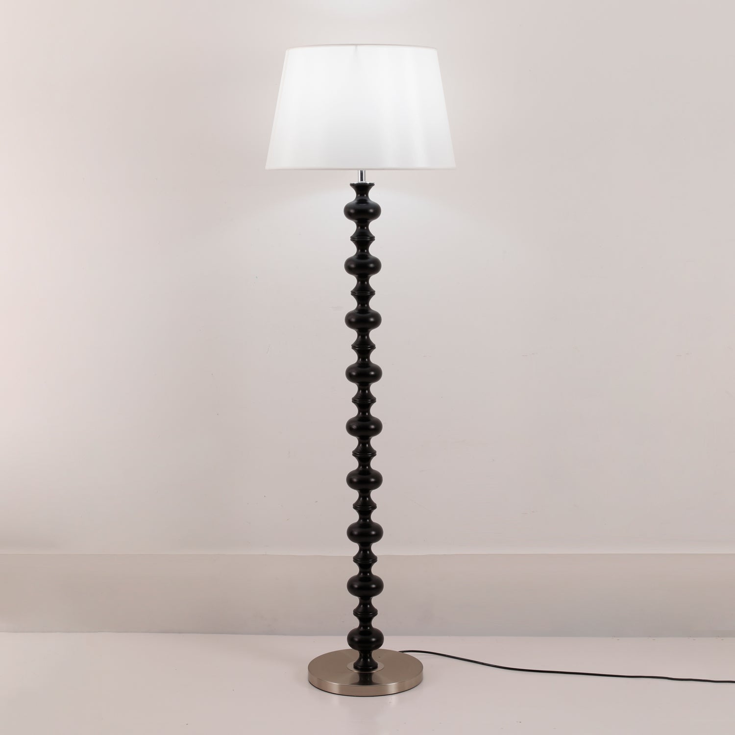 Vespe Wood Fabric Floor Lamp - Letslighting