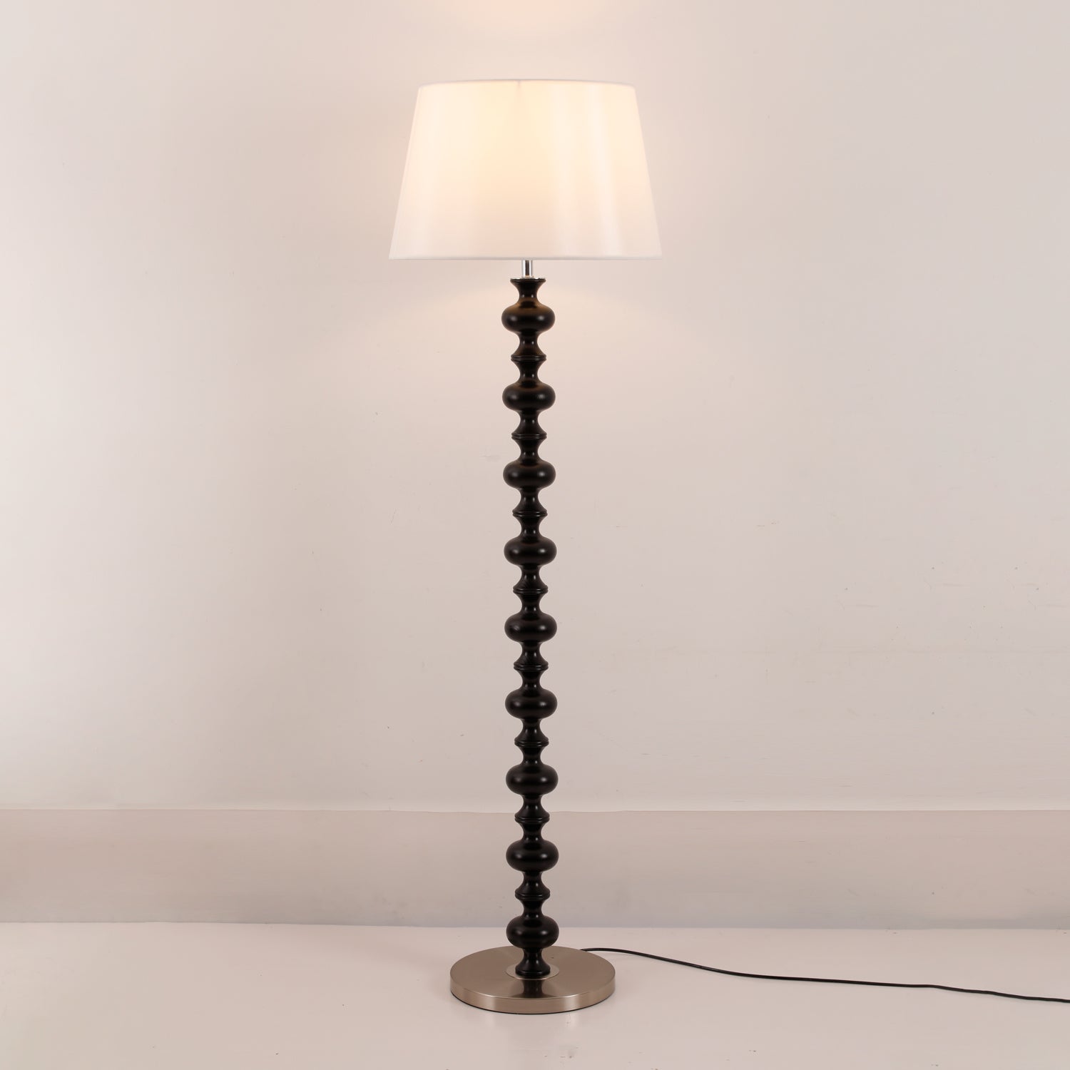 Vespe Wood Fabric Floor Lamp - Letslighting