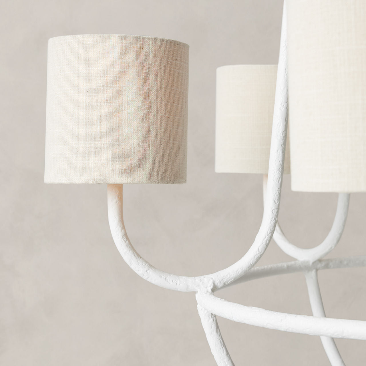 Lithe Vintage Industrial Brass Fabric Chandelier - Letslighting