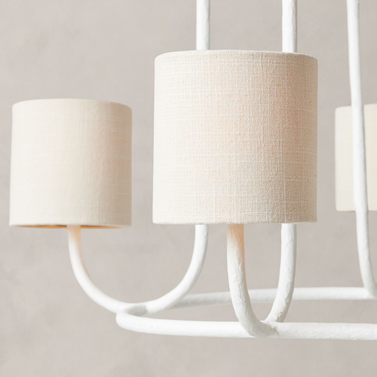 Lithe Vintage Industrial Brass Fabric Chandelier - Letslighting