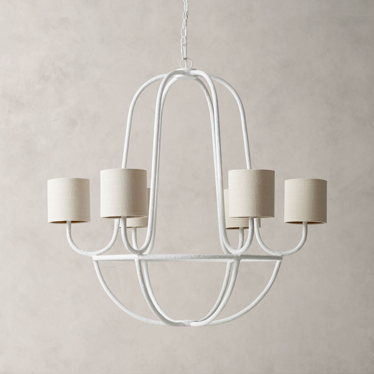 Lithe Vintage Industrial Brass Fabric Chandelier - Letslighting
