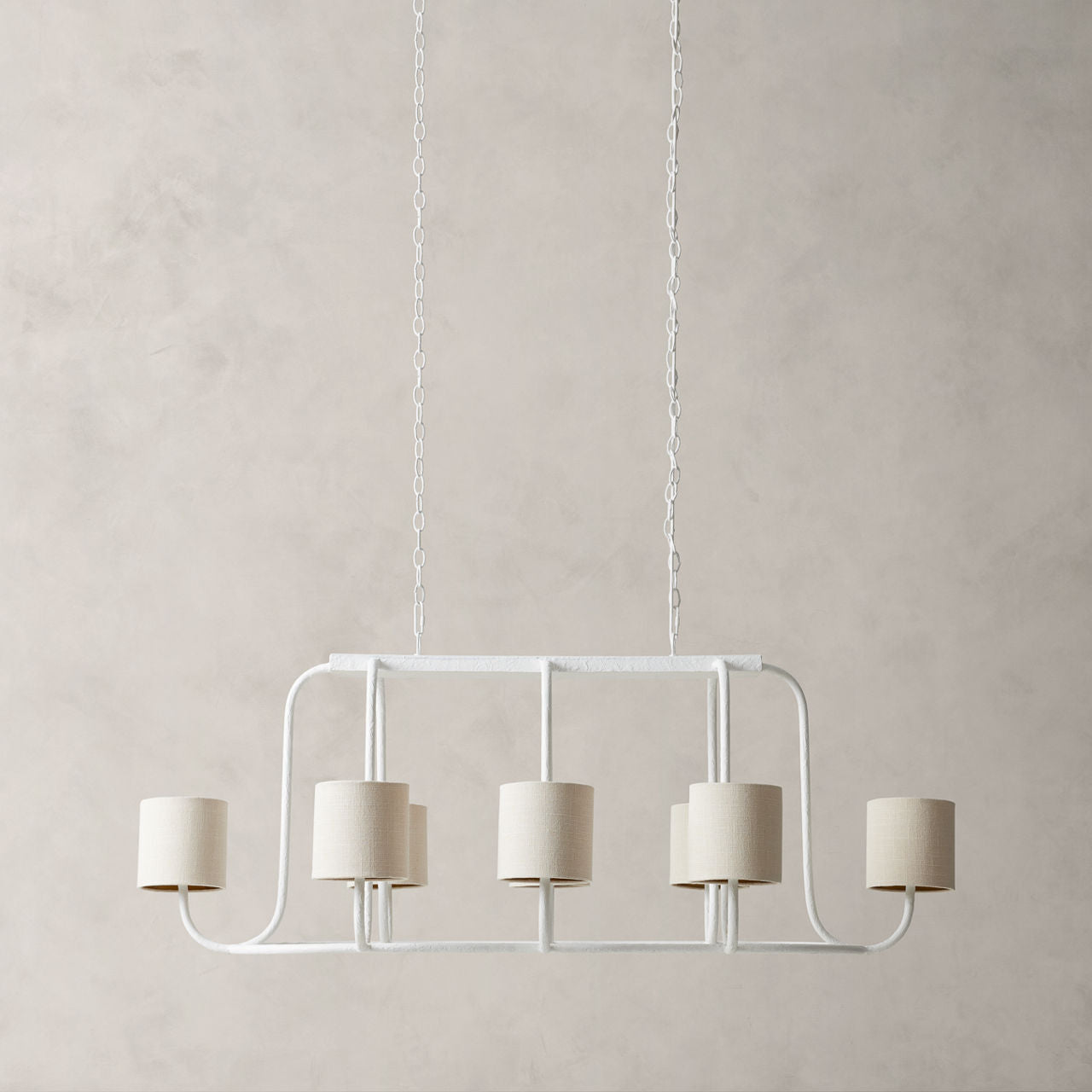 Lithe Vintage Industrial Brass Fabric Chandelier - Letslighting