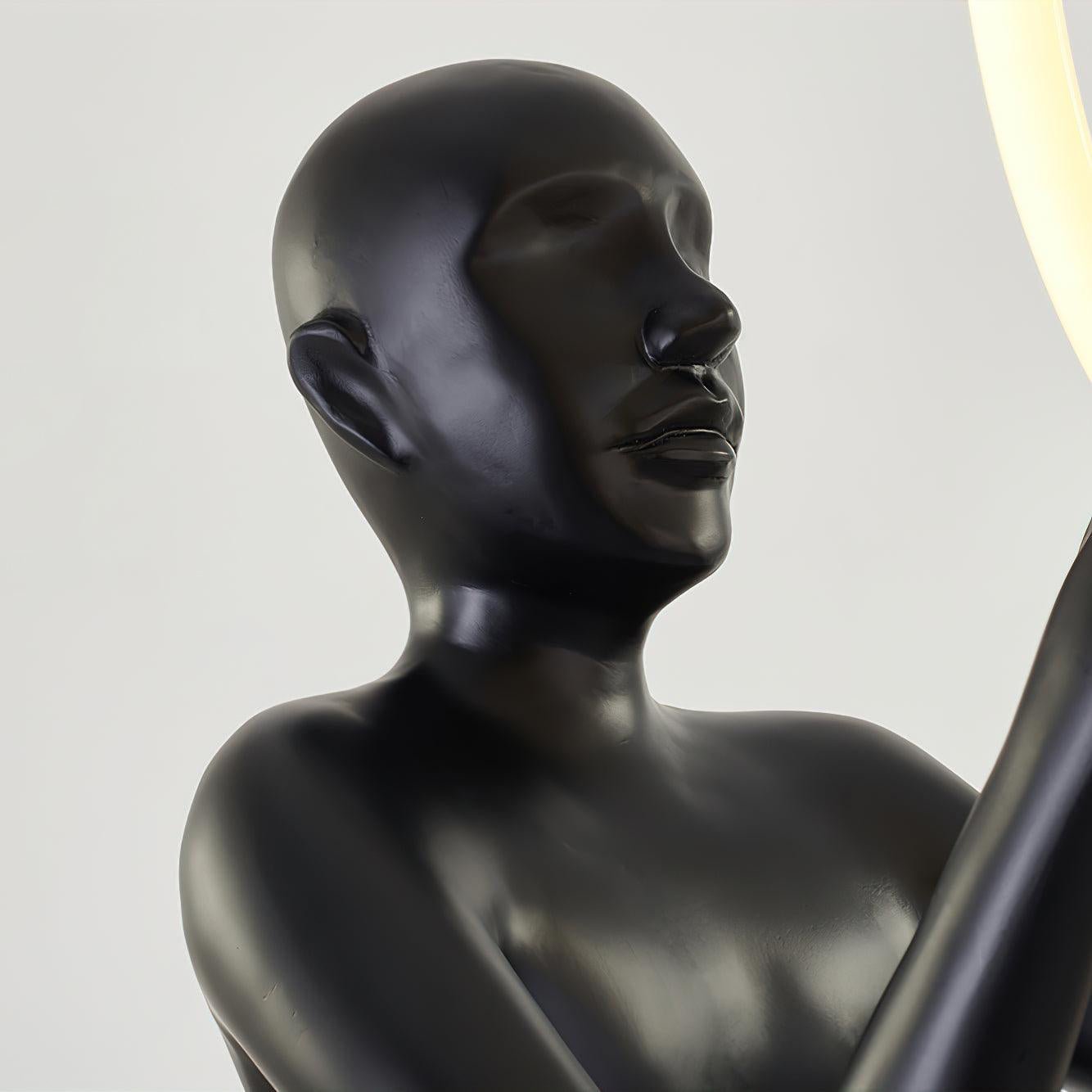 Elsilisra Sculptural Black Floor Lamp - Letslighting