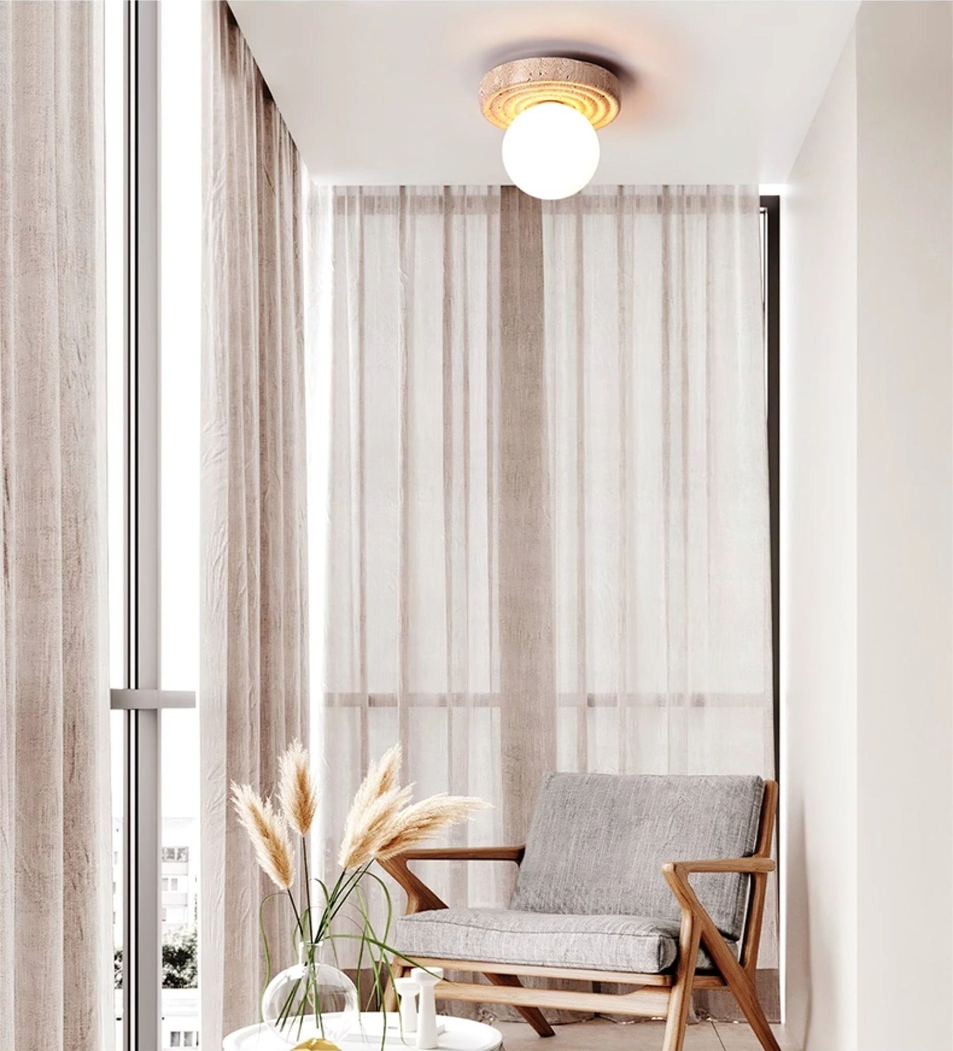 Carmen Travertine Ceiling Light