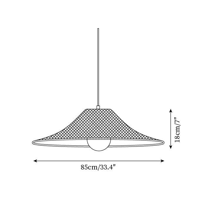 Elisa Pendant Lamp Rattan Conical Organic - Letslighting