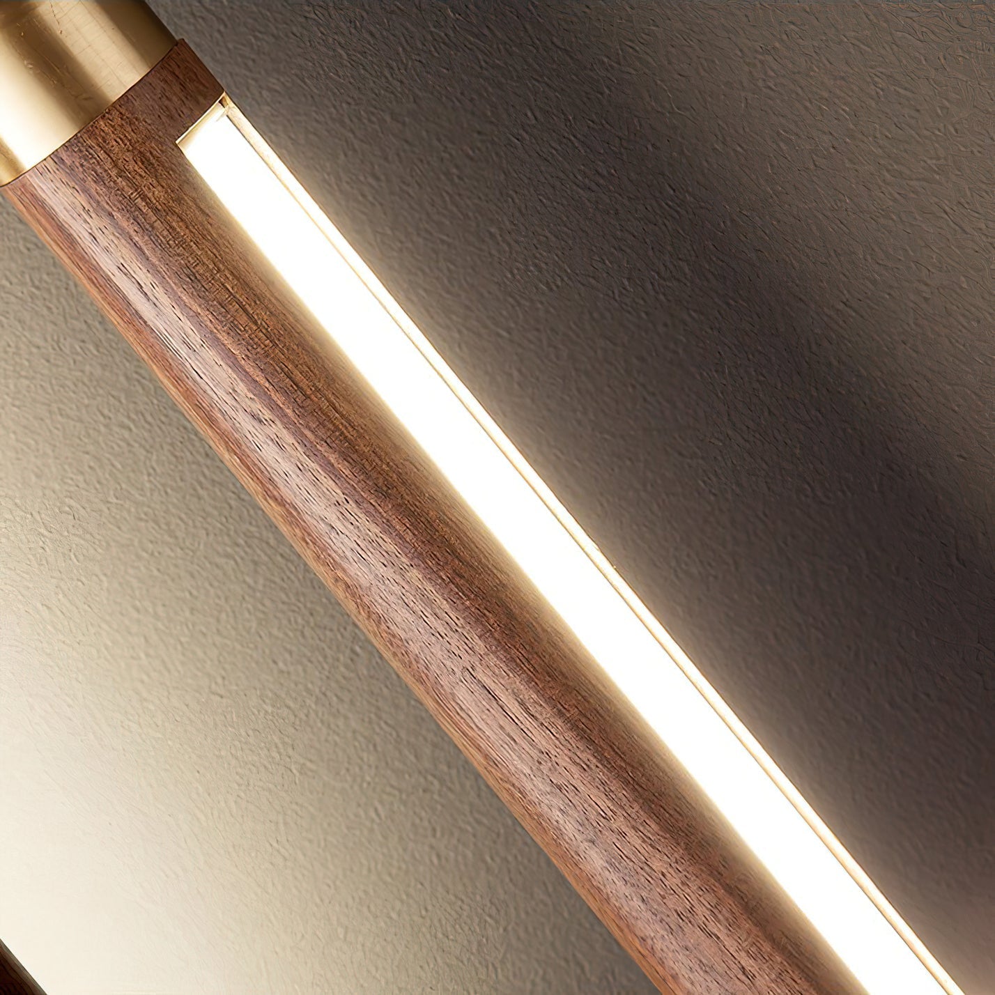 Kyoto Walnut Brass Linear Pendant Light - Letslighting