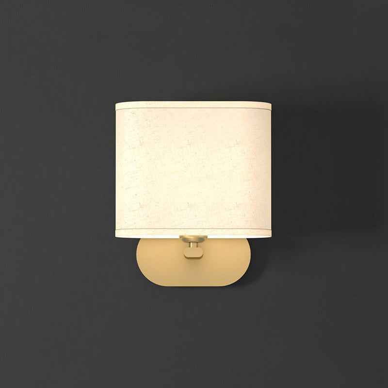 Myth Modern Minimalist Brass Fabric Wall Lamp - Letslighting