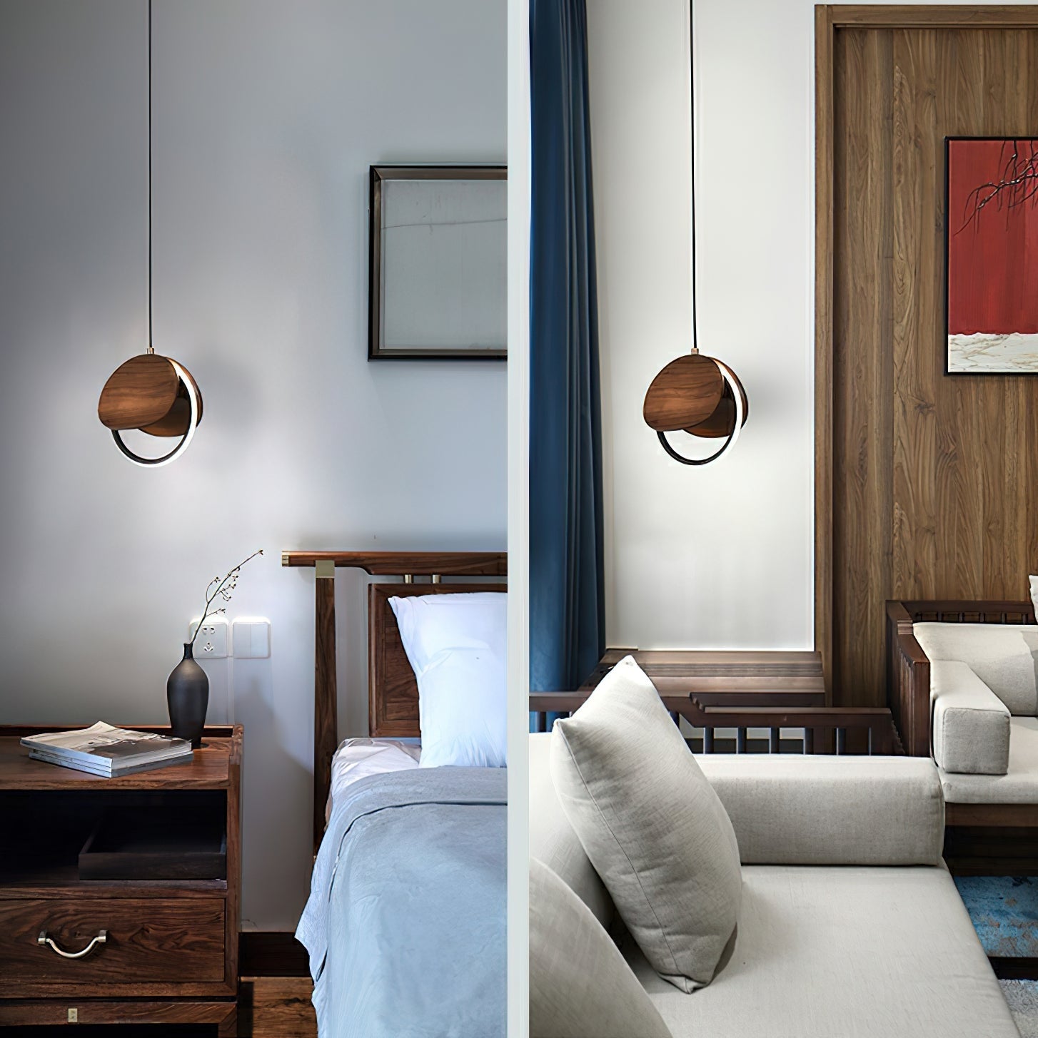 Avvelen Geometric Wood Pendant Light - Letslighting