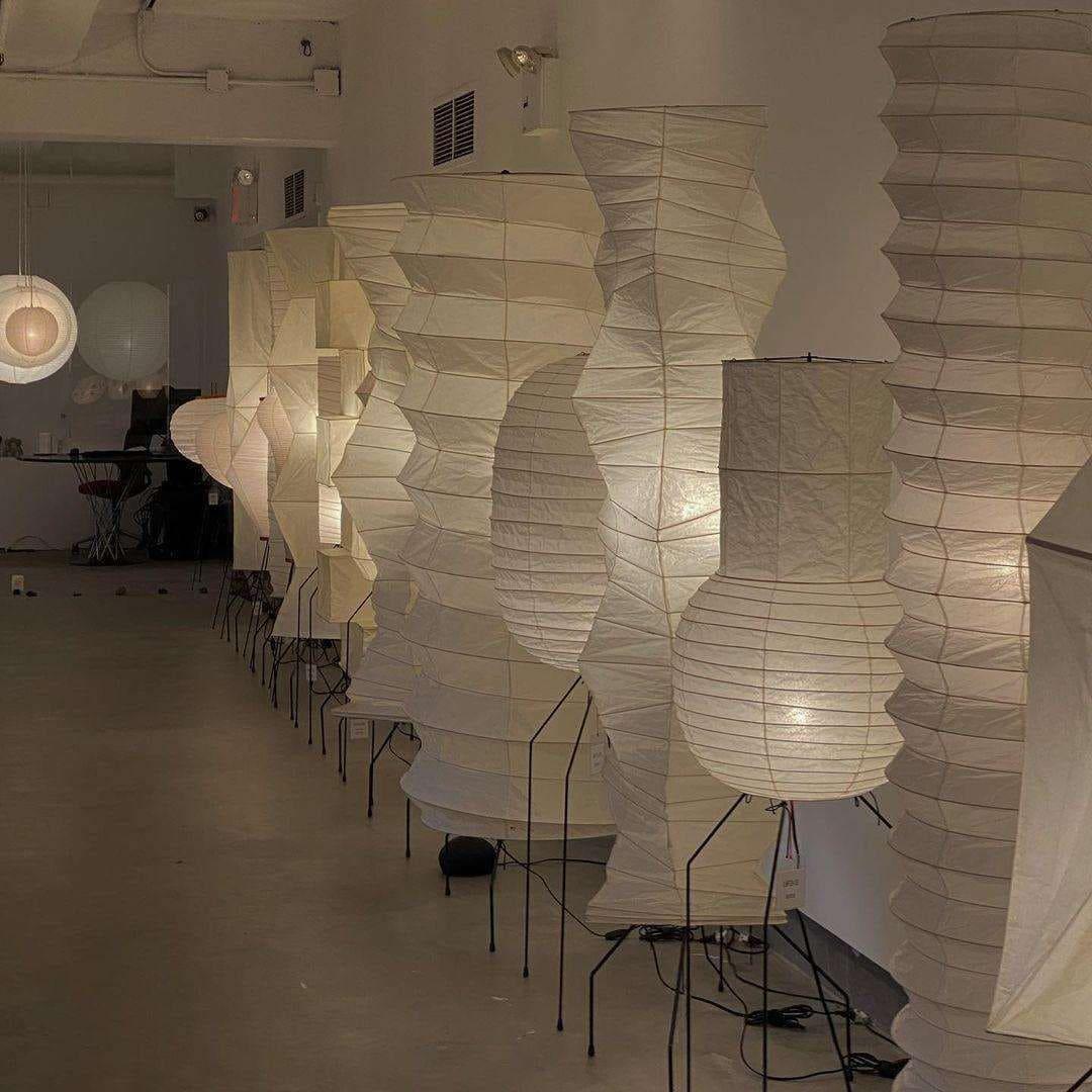 Barbara Vintage Rice Paper Floor Lamp - Letslighting