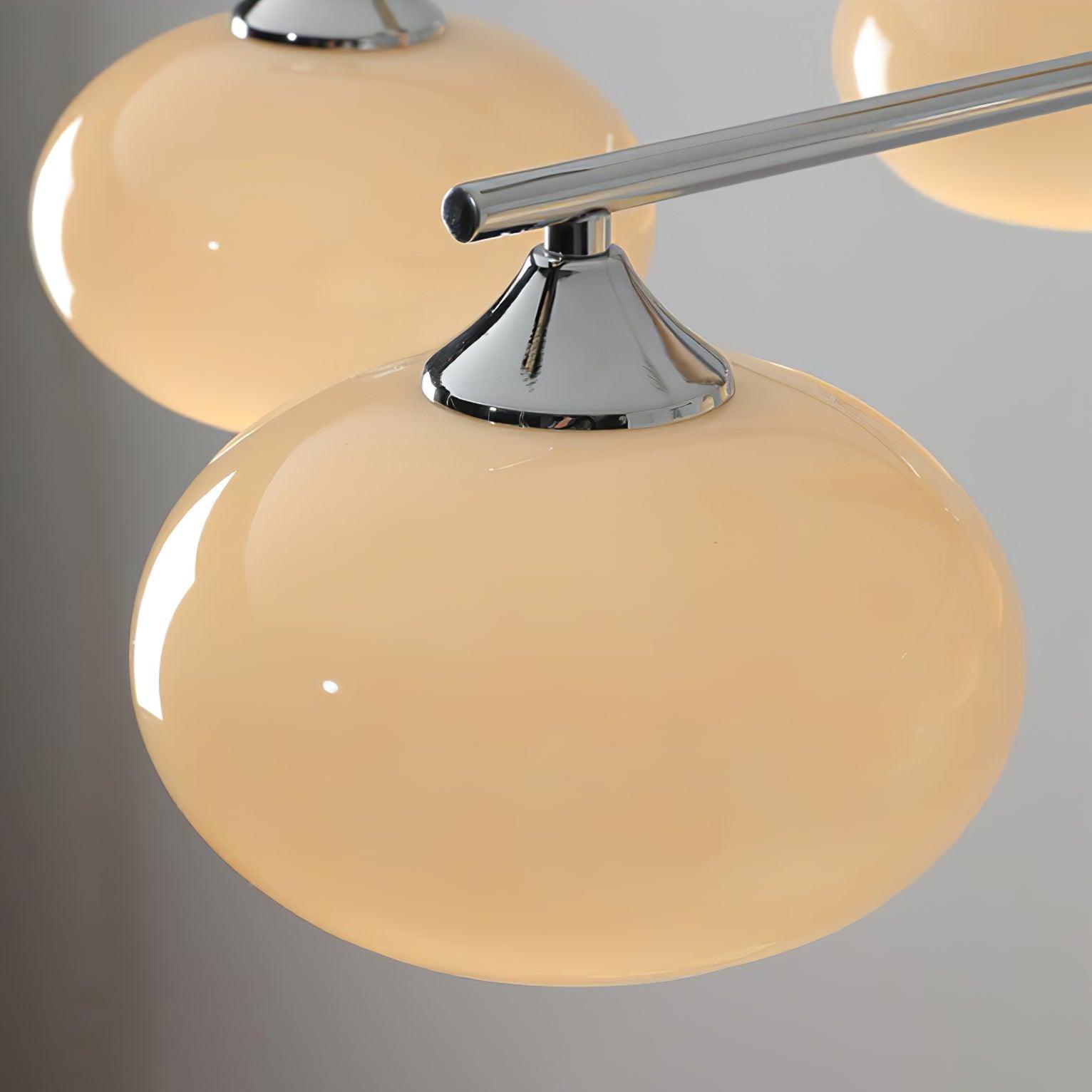 Lustra Chandelier Persimmon Glass Mid-Century 8-Light - Letslighting