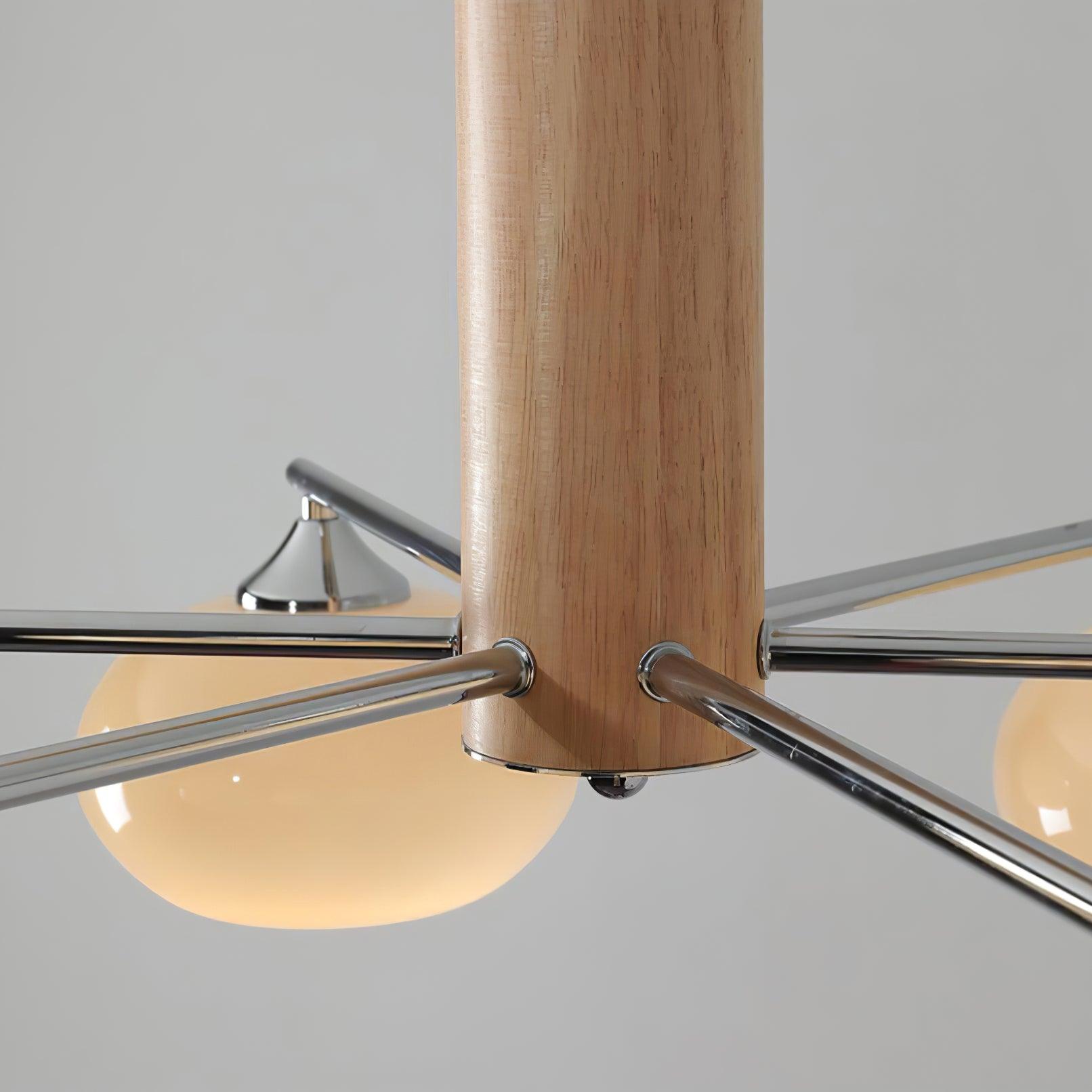 Lustra Chandelier Persimmon Glass Mid-Century 8-Light - Letslighting