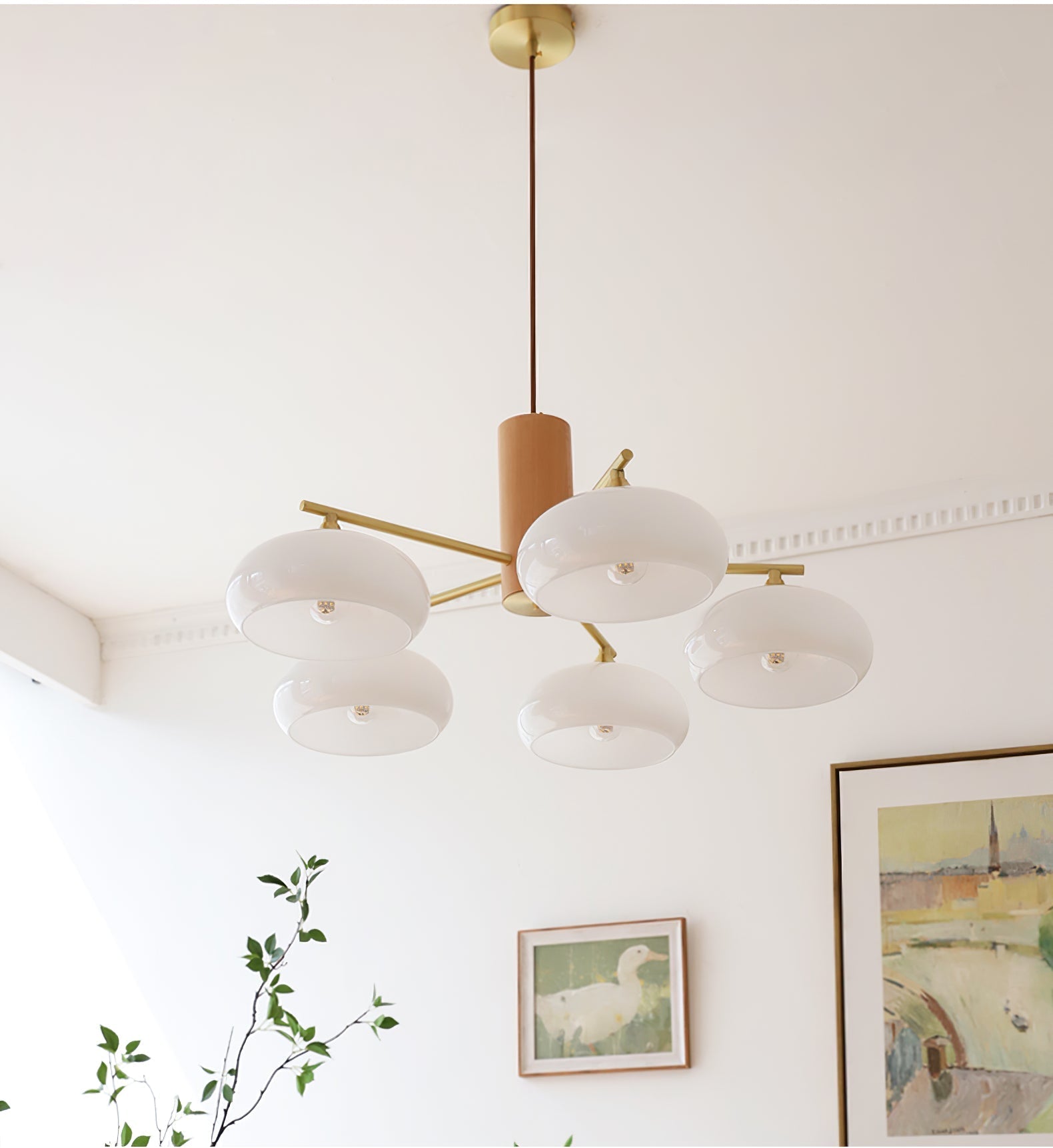 Valentina Glass Persimmon Chandeliers