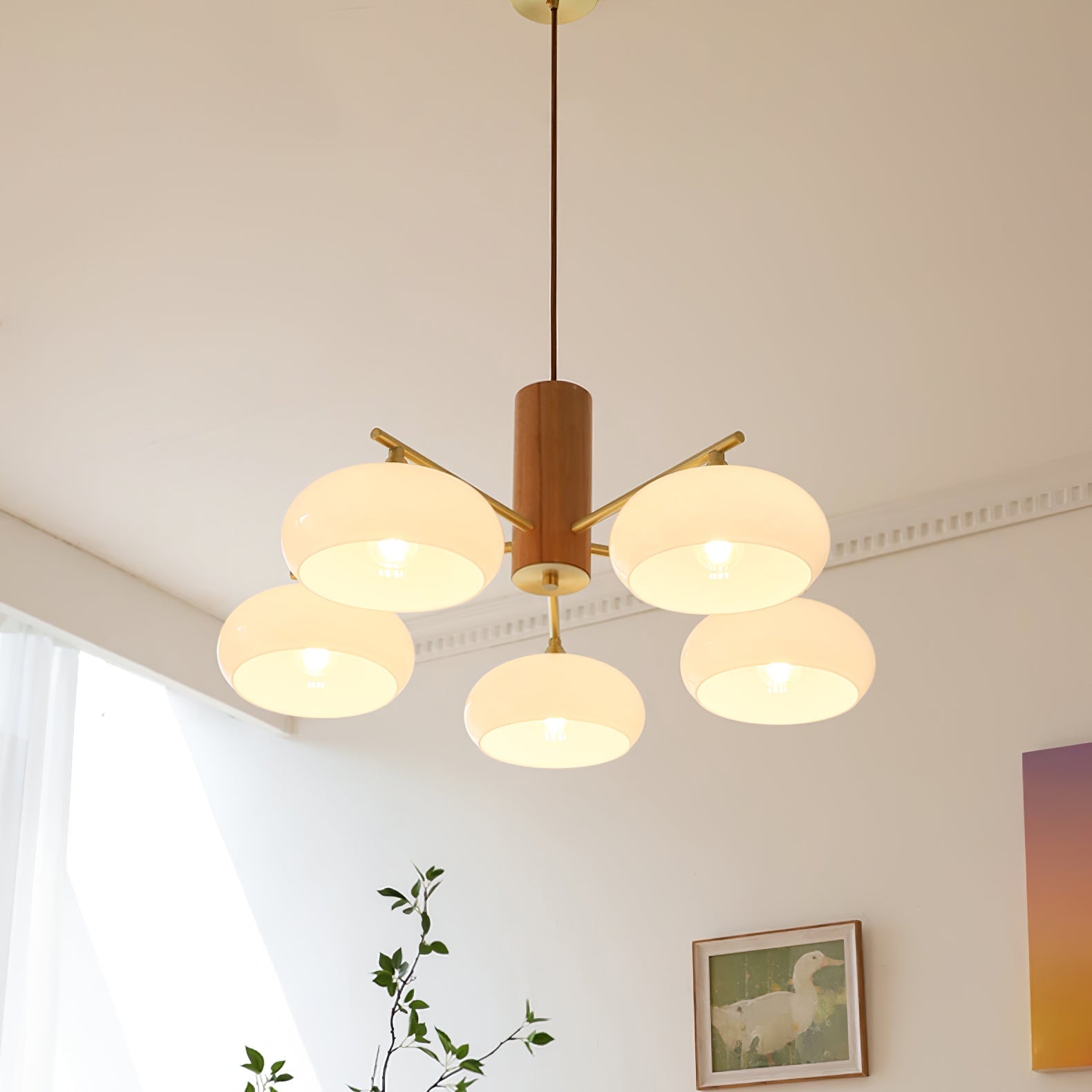Valentina Glass Persimmon Chandeliers