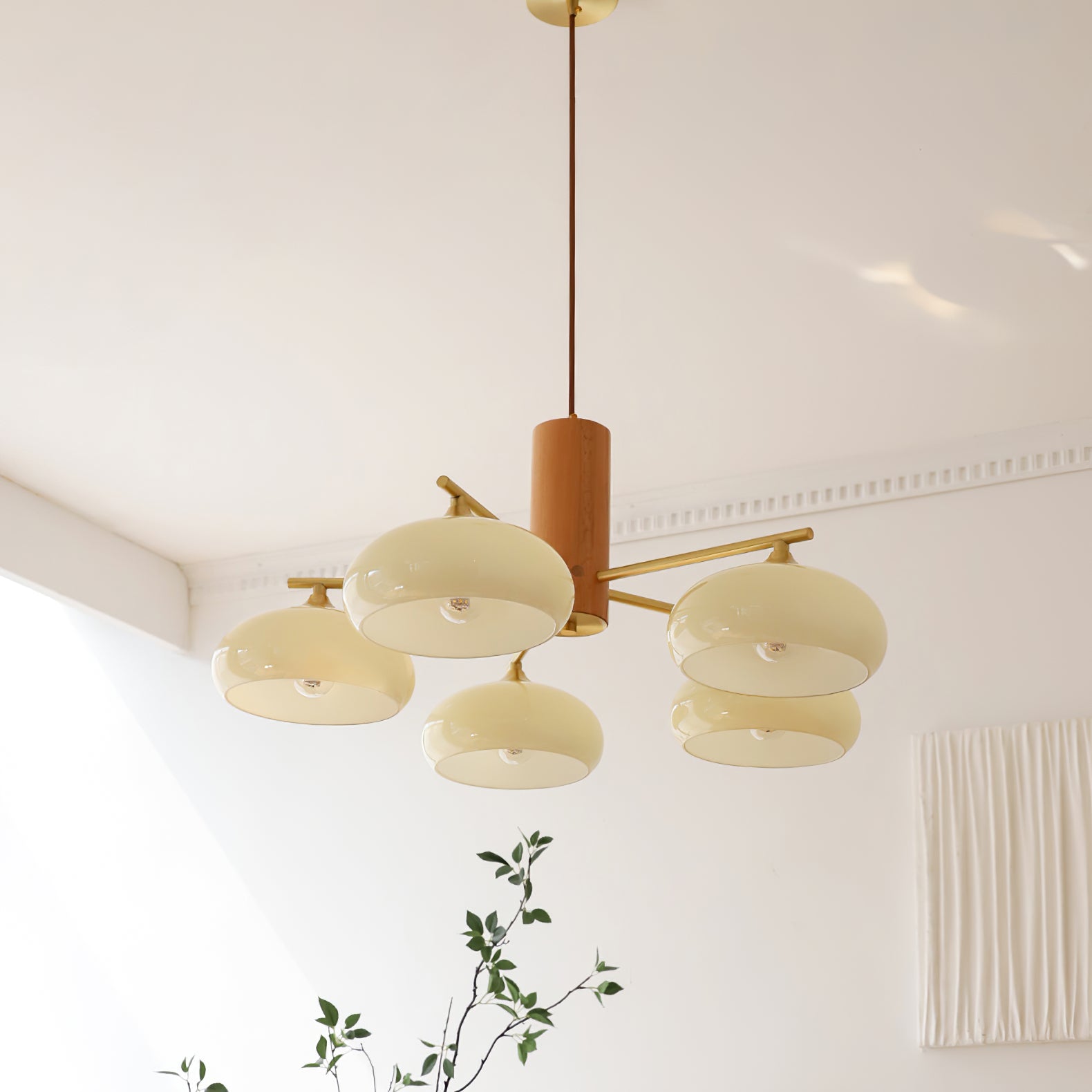 Valentina Glass Persimmon Chandeliers
