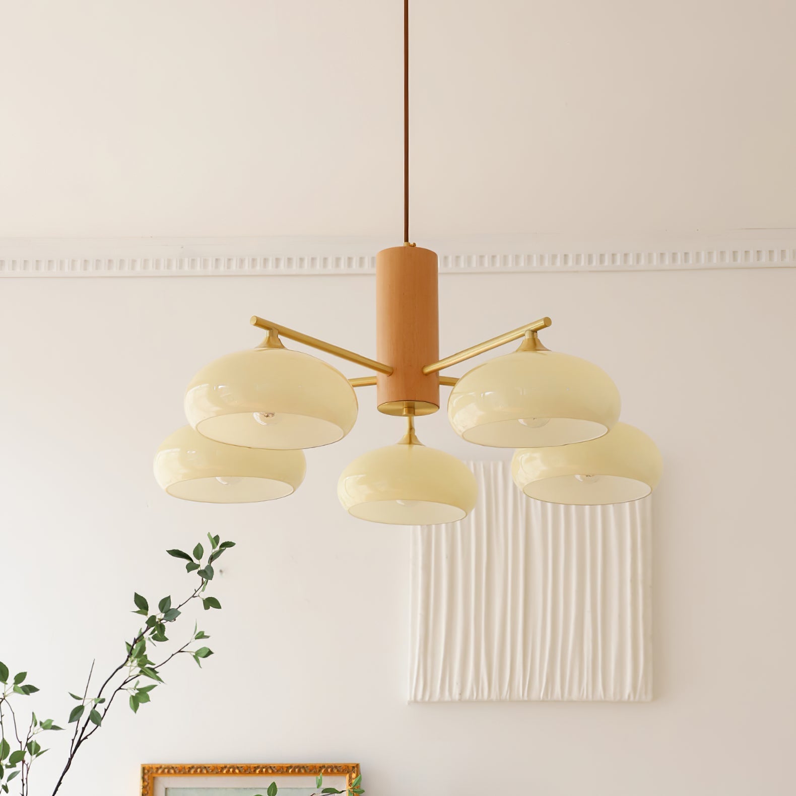 Valentina Glass Persimmon Chandeliers