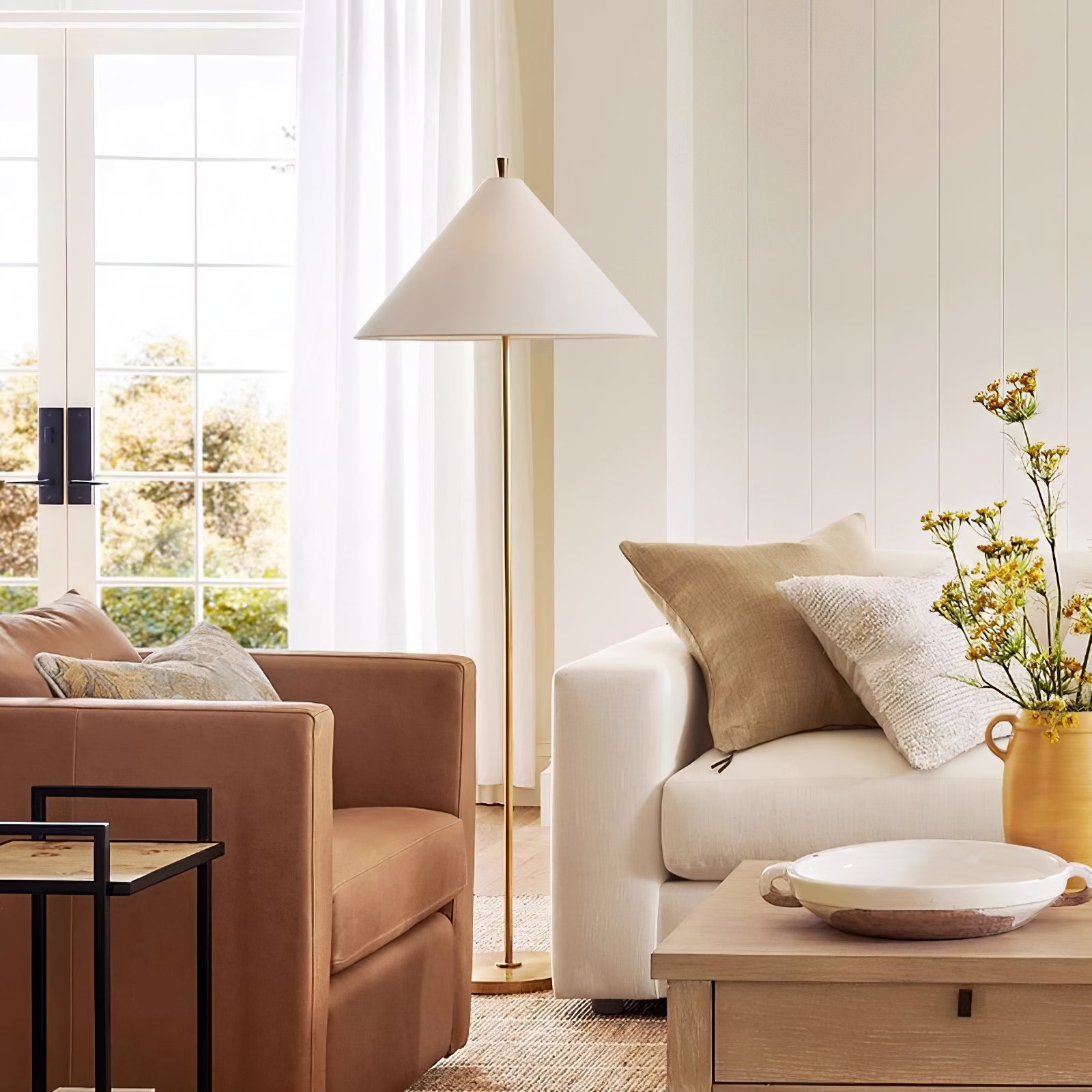 Ersilil Minimalist Brass Floor Lamp - Letslighting