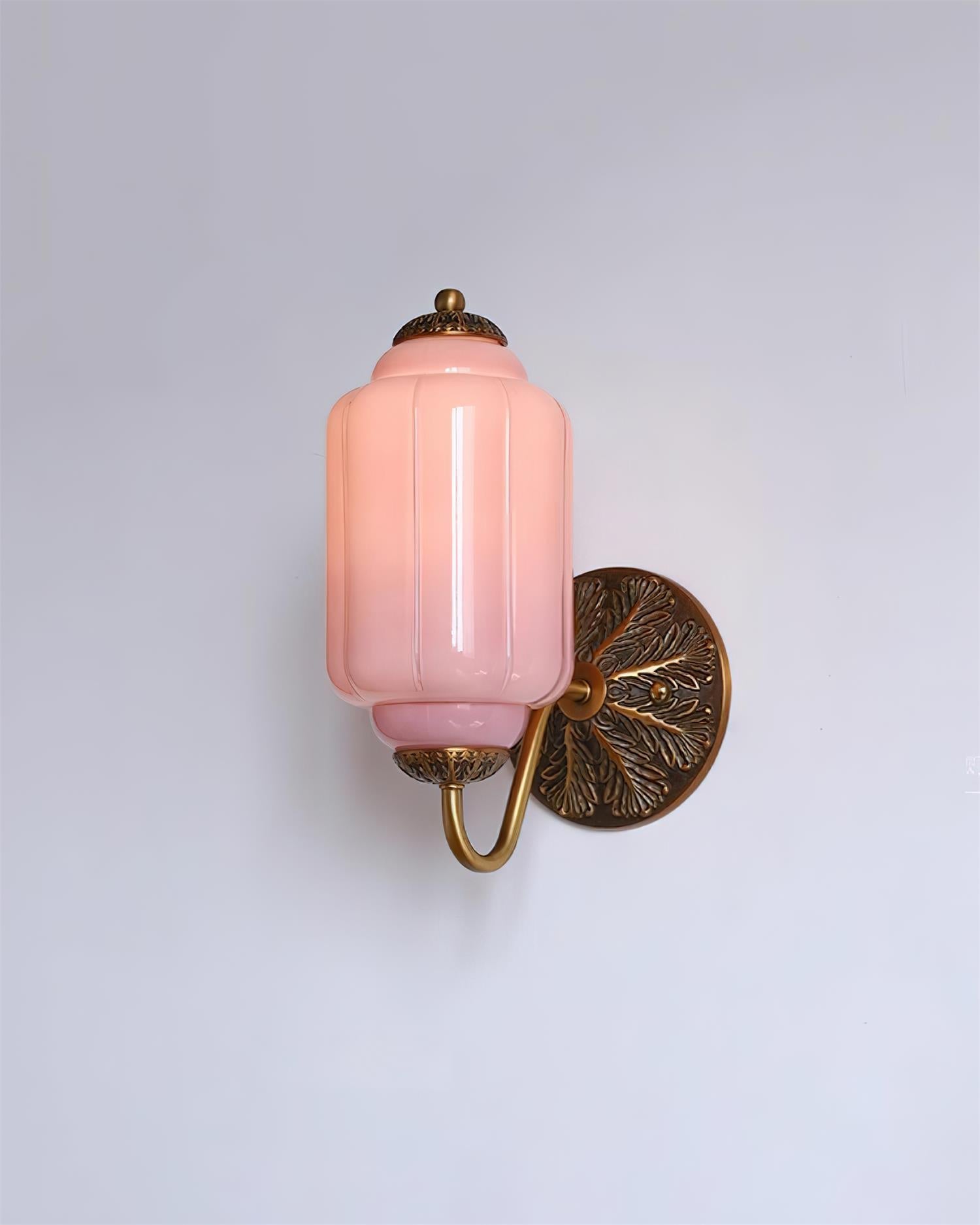 Melvane Vintage Pink Glass Wall Sconce - Letslighting