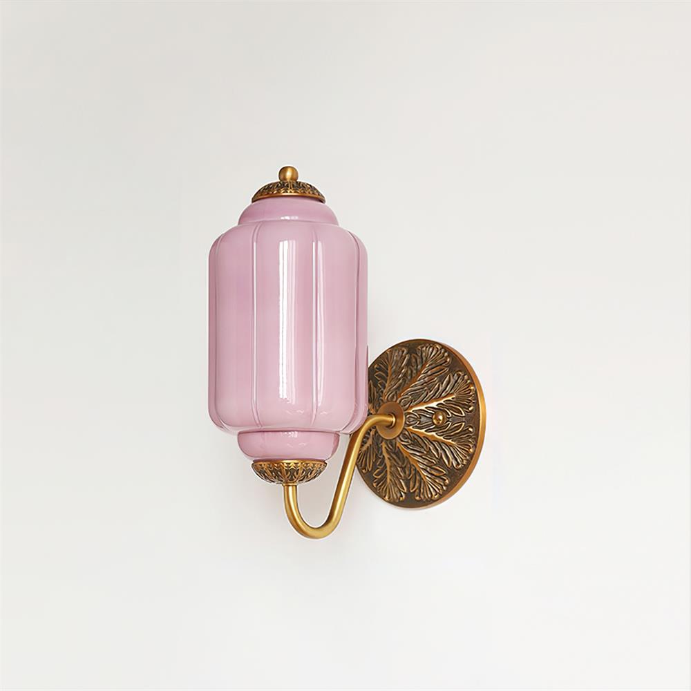 Melvane Vintage Pink Glass Wall Sconce - Letslighting
