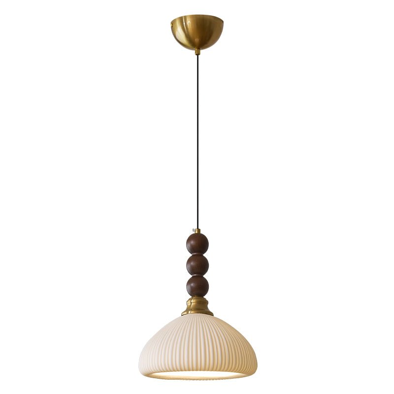 Avshaara Traditional Elegance Vintage Fabric Wood Pendant Light - Letslighting
